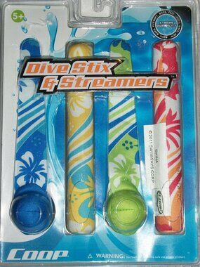 Coop Dive Stix & Streamers Pool Toy Set Sticks Water Game Swim Fun Kids Beach